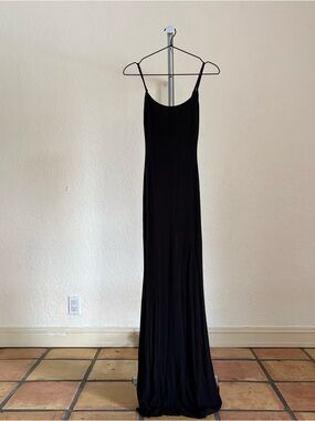 Black Ribbed Maxi Dress
